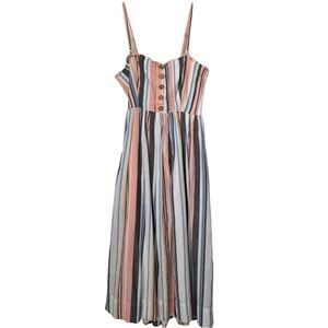 Free People midi dress summer strapless/ spaghetti-strap size S